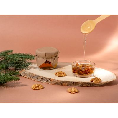 Сувенирный набор Мед с грецким орехом 120 гр-7