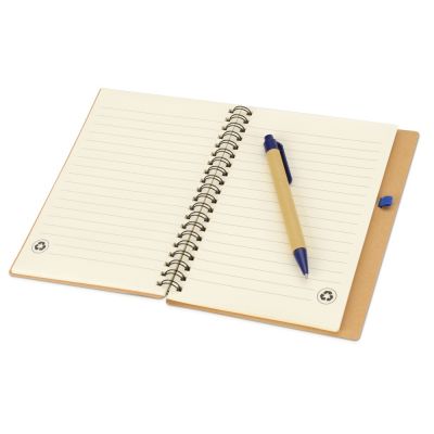 Блокнот Priestly с ручкой, синий-2