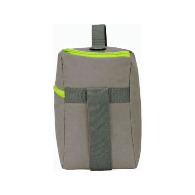 Изотермическая сумка-холодильник Neo Classic c контрастной молнией, серый/зеленое яблоко-4