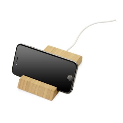 Беспроводное зарядное устройство из бамбука Jetty, 10 Вт, натуральный-2