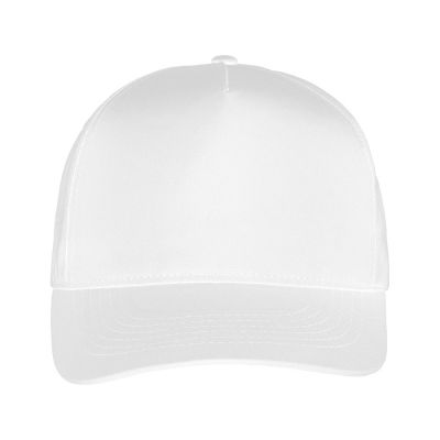 Бейсболка Poly 5-ти панельная, белый (Р)-1