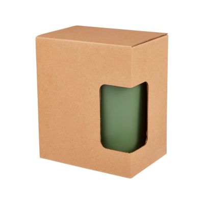 Кружка Nordia объемом 400 мл из переработанных материалов с двойными стенками, зеленый яркий-4