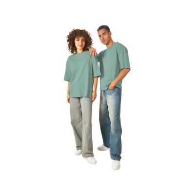 Футболка оверсайз Liyon унисекс, пыльно-бирюзовый-5