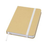 Reed блокнот формата А6 из переработанного материала в твердой обложке с простыми страницами - Белый
