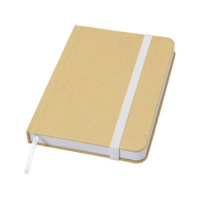 Reed блокнот формата А6 из переработанного материала в твердой обложке с простыми страницами - Белый-0