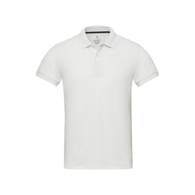 Emerald поло унисекс с коротким рукавом из переработанных материалов Aware™. - Белый-1