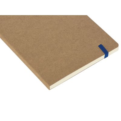 Блокнот Sevilia Soft, гибкая обложка из крафта A5, 80 листов, крафтовый/синий-3
