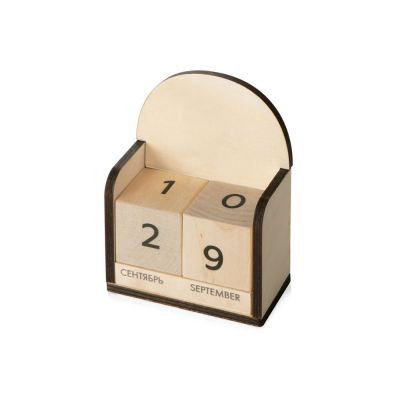 Настольный деревянный вечный календарь-0