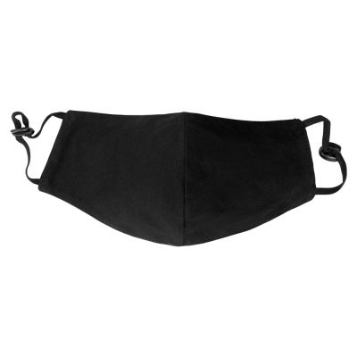 Маска для лица многоразовая с фиксаторами, черная-2