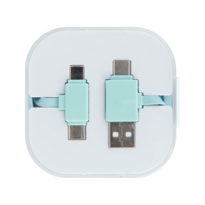 Цветной зарядный кабель, мятный-3