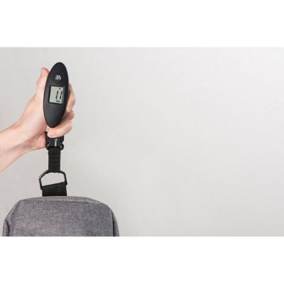 Багажные весы с покрытием soft touch Gravity, черный-7