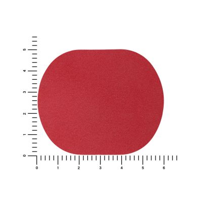 ПАТЧ ОВАЛ nubuk (красный) 6,0 х 5,0 см-1