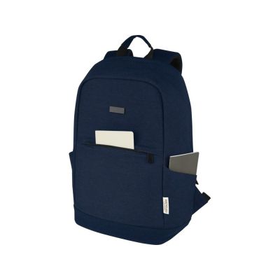 Рюкзак для ноутбука 15,6 дюймов с защитой от кражи Joey объемом 18 л из брезента, переработанного по стандарту GRS, темно-синий-4