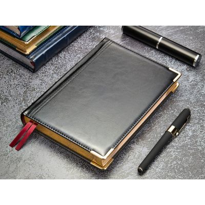 Ежедневник А5 полудатированный Boss, черный-9