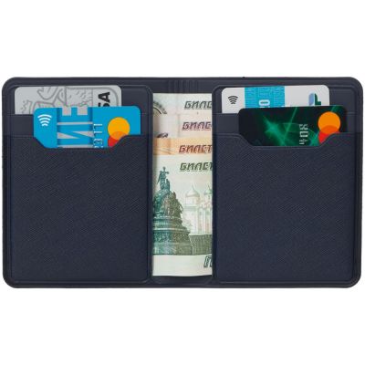 Картхолдер с отделением для бумажных денег Favor, темно-синий-3