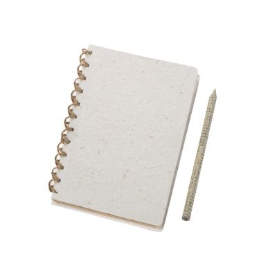 Живой блокнот А5 с бумажным карандашом и семенами цветов микс, белый-1