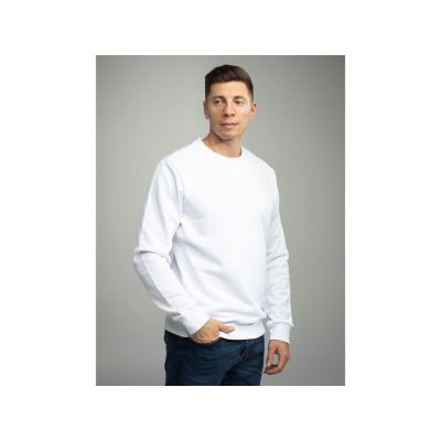 Толстовка втачной рукав. Модель 1 (Футер петлевой) (Размер 50-182, Цвет Белый)-0