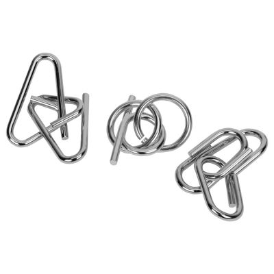 Набор из 3 металлических головоломок в мешочках Enigma-0