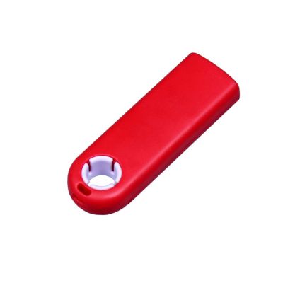 USB-флешка промо на 64 Гб прямоугольной формы, выдвижной механизм, белый-1