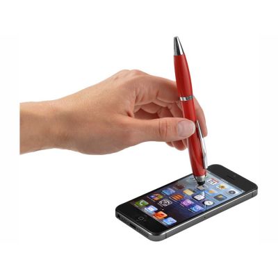 Ручка-стилус шариковая Nash, красный-1