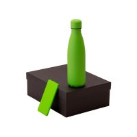 Подарочный набор с термобутылкой и повербанком С1, 5000 mAh, зеленое яблоко