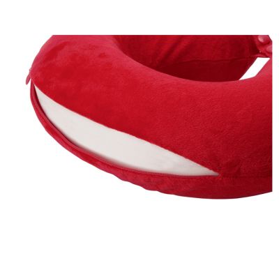 Подушка Basic из микрофибры с эффектом памяти U-shape, красный NEW-2