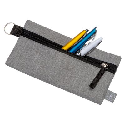 Универсальный пенал из переработанного полиэстера RPET Holder, серый/черный-1