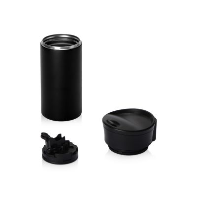 Вакуумная термокружка с кнопкой Upgrade, Waterline, тубус, черный-3