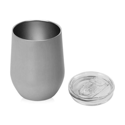 Вакуумная термокружка Sense, непротекаемая крышка, серый-1