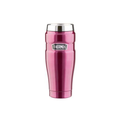 Кружка-термос со стальной колбой SK1005 Matte Raspberry leak proof Vacuum Travel Tumbler, 470ml., красный-0