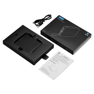 Внешний аккумулятор со встроенным кабелем USB-C Дэнси, 5000 мАч, черный-5