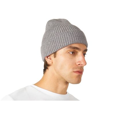 Шапка Nordend, крупный риб, серый меланж-1