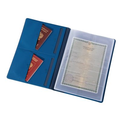 Органайзер Favor 2.0 для семейных документов на 4 комплекта документов, формат А4, синий-8