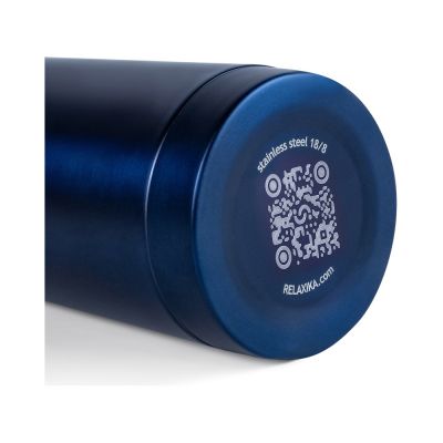 Термос Relaxika 101 (0,35 литра), темно-синий (без лого)-9