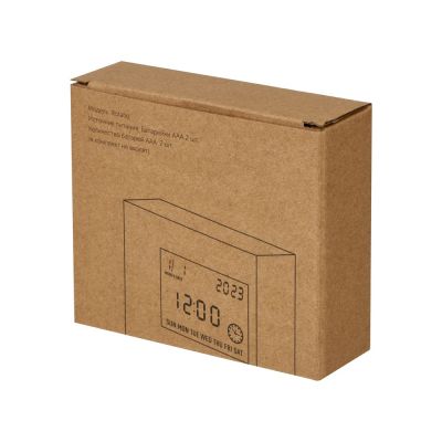 Настольные электронные мультифункциональные часы Rotatio с подсветкой, белый-10