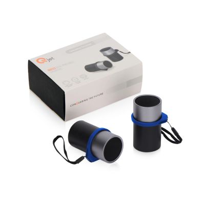 Портативные парные колонки Qjet TWS Mates с синими кольцами-6