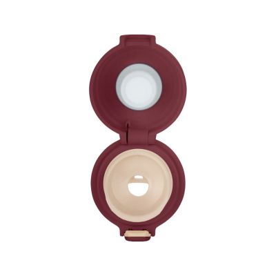 Вакуумная термокружка Waterline c кнопкой Guard, 400 мл, тубус, бургунди-5