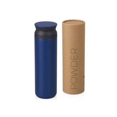 Вакуумный термос Powder 500 мл, тубус, темно-синий-0