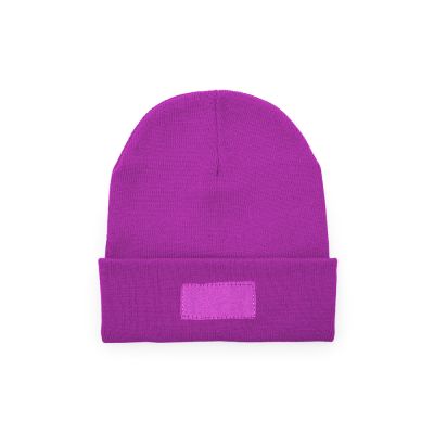 Вязаная шапка BULNES из двухслойного акрила, фуксия-0
