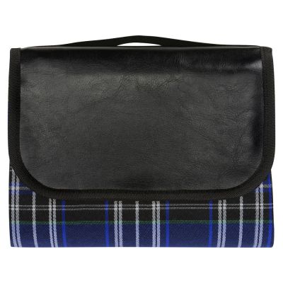 Непромокаемый плед для пикника Fabrizio, синий/черный-2