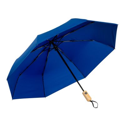Зонт-автомат Lumet с куполом из переработанного пластика, синий-1