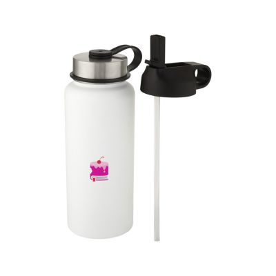 Supra медная спортивная бутылка объемом 1 л с вакуумной изоляцией и 2 крышками, белый-3