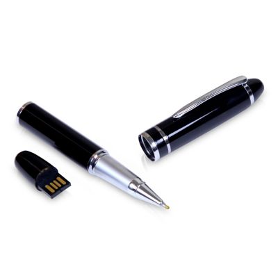 USB-флешка на 16 Гб в виде ручки с мини чипом, черный-0
