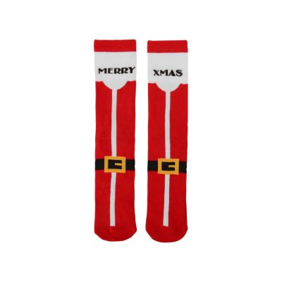 Набор носков с рождественской символикой в мешке мужские, 2 пары, красный-12