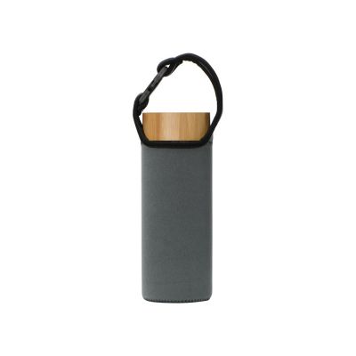 Стеклянный термос из стекла с двойными стенками и ситечком 320 мл Badachu в чехле, прозрачный-6