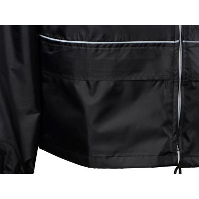 Короткий дождевик Tornado со светоотражающими элементами, черный-5