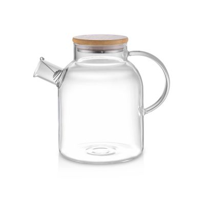 Стеклянный чайник с бамбуковой крышкой Sencha M-0