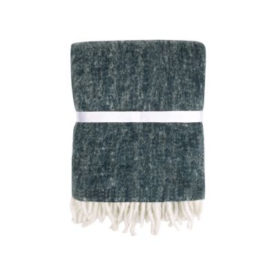 Плед Warmy с шерстью, темно-синий-4