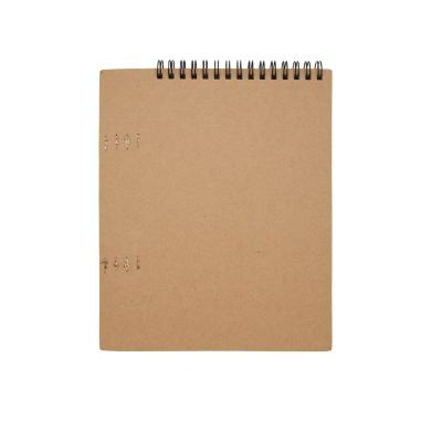 Doodle блокнот формата А5 с мягкой обложкой на спирали и набор мелков - Натуральный-2