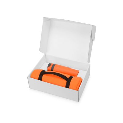 Подарочный набор Cozy с пледом и термокружкой, оранжевый-1